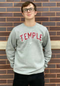 Temple Owls Nike Club Fleece Crew Sweatshirt - Grey