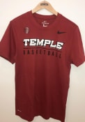 Temple Owls Nike Dri-FIT Basketball T Shirt - Crimson