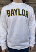 Baylor Bears Nike Club Fleece Wordmark Crew Sweatshirt - White