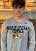 Missouri Tigers Nike Legend Flat Name Mascot T-Shirt - Grey