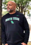 North Texas Mean Green Nike Club Fleece Arch Mascot Crew Sweatshirt - Black