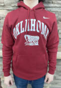 Oklahoma Sooners Nike Club Fleece Hooded Sweatshirt - Crimson