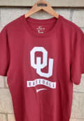 Oklahoma Sooners Nike Core Baseball T Shirt - Crimson