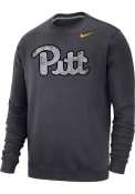 Pitt Panthers Nike Forge The Future Club Fleece Crew Sweatshirt - Grey