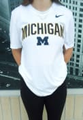 Michigan Wolverines Nike Arch Mascot T Shirt - White