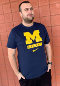 Michigan Wolverines Nike Hockey T Shirt - Navy Blue