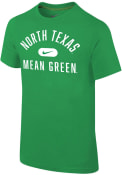 North Texas Mean Green Youth Nike Retro Team Name T-Shirt - Kelly Green