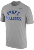 Drake Bulldogs Nike Core T Shirt - Grey