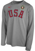 Team USA Youth Nike Block T-Shirt - Grey