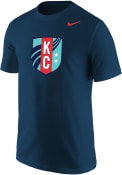KC Current Nike Core Cotton T Shirt - Navy Blue