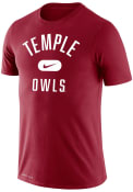 Temple Owls Nike Retro Name Legend T Shirt - Cardinal
