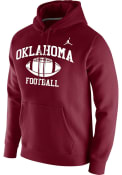 Oklahoma Sooners Nike Football Jordan Hooded Sweatshirt - Crimson