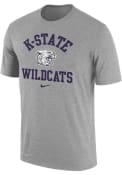 K-State Wildcats Grey Dri FIT Cotton Nike Short Sleeve T Shirt