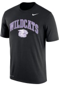 K-State Wildcats Black DRI-FIT Cotton Nike Short Sleeve T Shirt