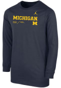 Michigan Wolverines Youth Nike SL Team Issue T-Shirt - Navy Blue