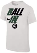 Michigan State Spartans Youth Nike Bench T-Shirt - White