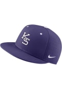 Nike Aero True On-Field Baseball K-State Wildcats Fitted Hat - Purple
