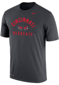 Cincinnati Bearcats Grey Dri Fit No 1 Graphic Nike Short Sleeve T Shirt