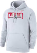 Nike Mens White Cincinnati Bearcats Club Fleece Hooded Sweatshirt