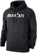 Nike Mens Black Cincinnati Bearcats Jordan Wordmark Hooded Sweatshirt