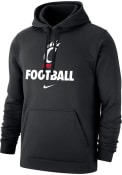 Nike Mens Black Cincinnati Bearcats Football Hooded Sweatshirt