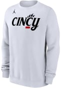 Nike Mens White Cincinnati Bearcats Jordan Club Fleece Crew Sweatshirt