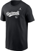 Cincinnati Bearcats Black Core Jordan Script Nike Short Sleeve T Shirt