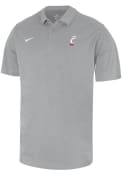 Nike Mens Grey Cincinnati Bearcats Heathered Vault Logo Polo Shirt