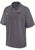 Nike Mens Charcoal Cincinnati Bearcats Stadium Stripe Wordmark Polo Shirt