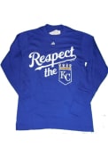 Majestic Kansas City Royals Blue KC Respect the Crown Tee