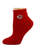 Cincinnati Reds Womens Sleep Soft Quarter Socks - Red