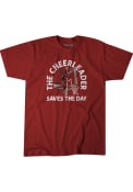 Indiana Hoosiers BreakingT Cheerleader Saves the Day Fashion T Shirt - Red