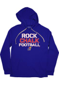 Kansas Jayhawks BreakingT RockChalk Football Hooded Sweatshirt - Blue