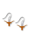 Texas Longhorns Womens Mascot Dangle Earrings - Silver