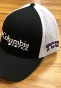 Columbia TCU Horned Frogs Black 2T PFG Mesh Flex Hat
