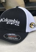 Columbia Missouri Tigers Black 2T PFG Mesh Flex Hat