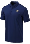 GA Tech Yellow Jackets Columbia Omni-Wick Drive Polo Shirt - Navy Blue
