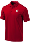 Wisconsin Badgers Columbia Omni-Wick Drive Polo Shirt - Red