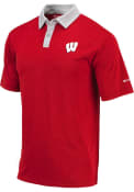 Wisconsin Badgers Columbia Omni-Wick Range Polo Shirt - Red