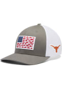 Texas Longhorns Columbia PFG Mesh Fish Flag Flex Hat - Grey