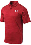 Cincinnati Reds Columbia Omni-Wick Set Polo Shirt - Red