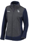 Tampa Bay Rays Womens Columbia Basin Butte Full Zip Light Weight Jacket - Navy Blue