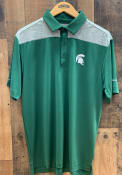 Columbia Michigan State Spartans Green Utility Short Sleeve Polo Shirt