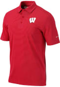 Wisconsin Badgers Columbia One Swing Polo Shirt - Red