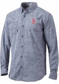 Boston Red Sox Columbia Under Exposure Dress Shirt - Navy Blue