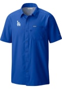 Los Angeles Dodgers Columbia Slack Tide Camp Dress Shirt - Blue