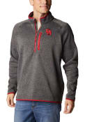 Oklahoma Sooners Columbia Canyon Point Sweater Fleece 1/4 Zip Pullover - Grey