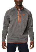 Texas Longhorns Columbia Canyon Point Sweater Fleece 1/4 Zip Pullover - Charcoal