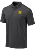 Michigan Wolverines Columbia Drive Polo Shirt - Charcoal