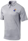 Kansas Jayhawks Columbia Set Polo Polo Shirt - Grey